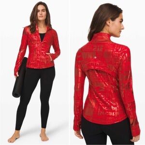 Lululemon Define Jacket *Manifesto size 6 red foil